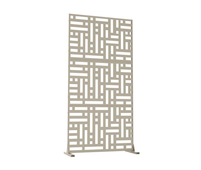Parede divisória bernalda aço 180x90cm bege alho casa.pro