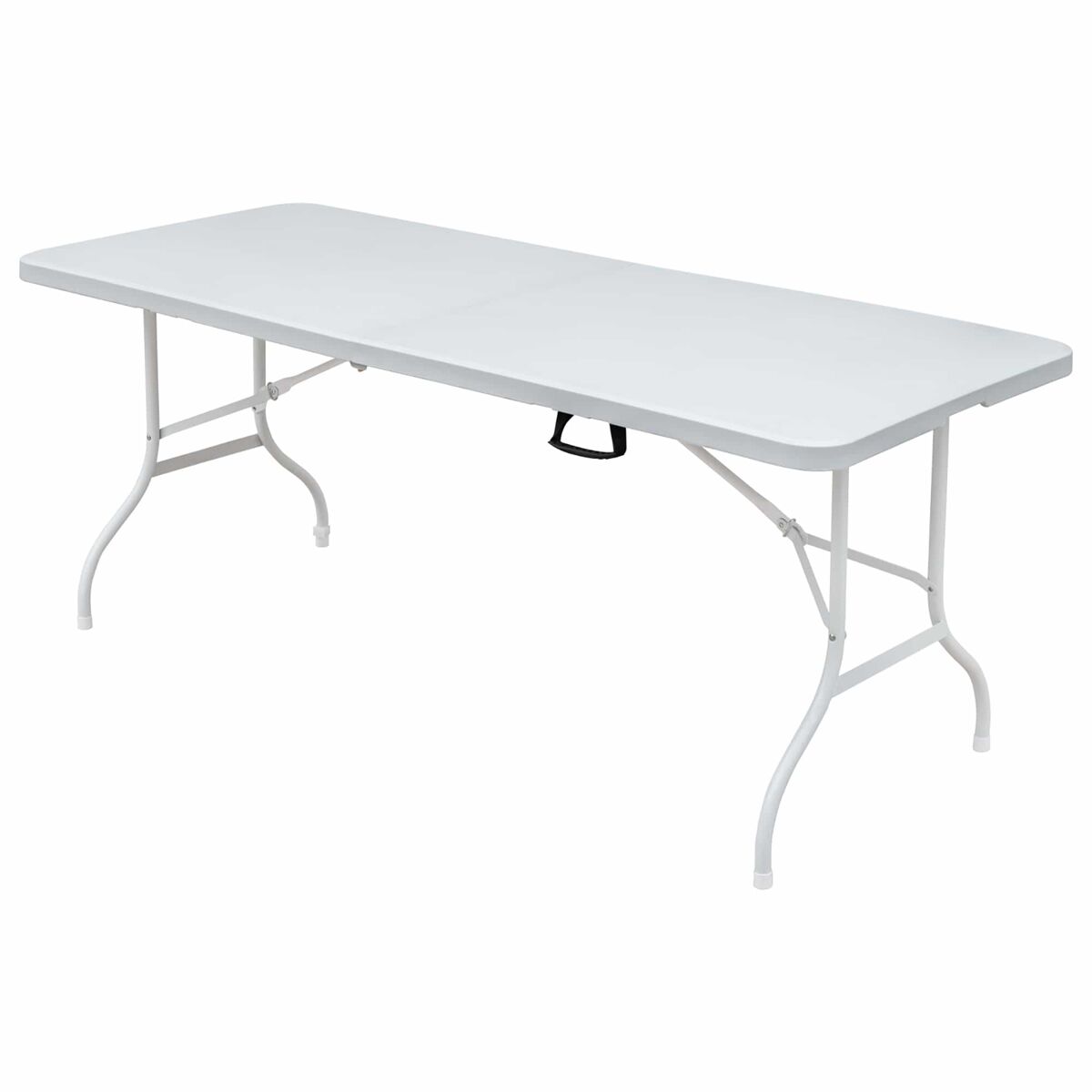 Mesa dobrável de 180 cm - para lazer, resistente à oxidação e fácil de limpar - branca
