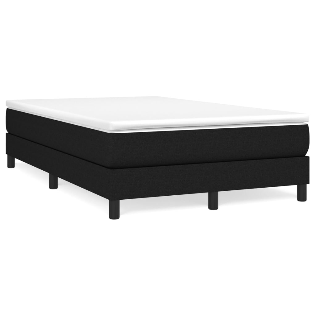 Estrutura de cama de casal moderno com molas 120x200 cm tecido preto
