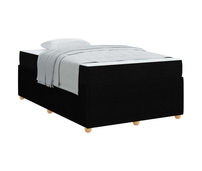 Estrutura da cama de casal moderno com colchão preto 120 x 200 cm tecido