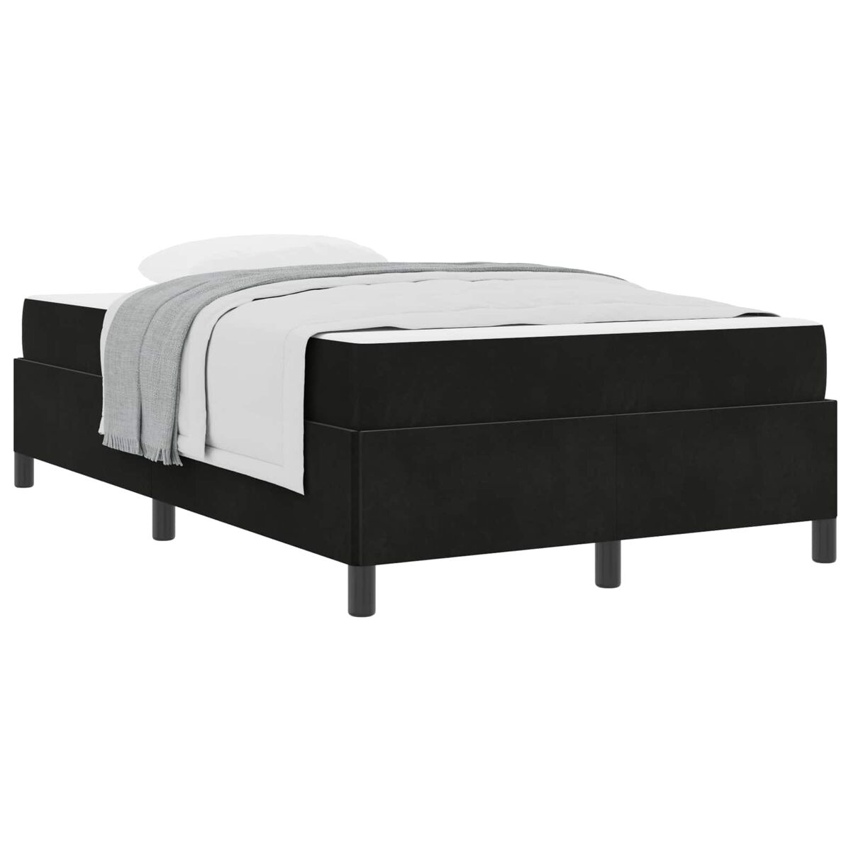 Estrutura da cama de casal moderno com colchão preto 120 x 190 cm tecido