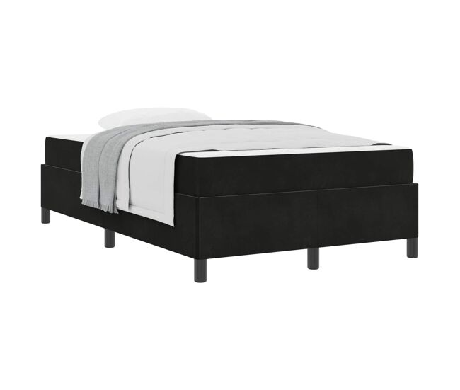 Estrutura da cama de casal moderno com colchão preto 120 x 190 cm tecido