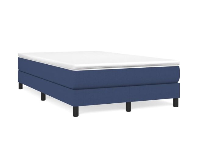 Estrutura de cama de casal moderno com molas 120x200 cm tecido azul