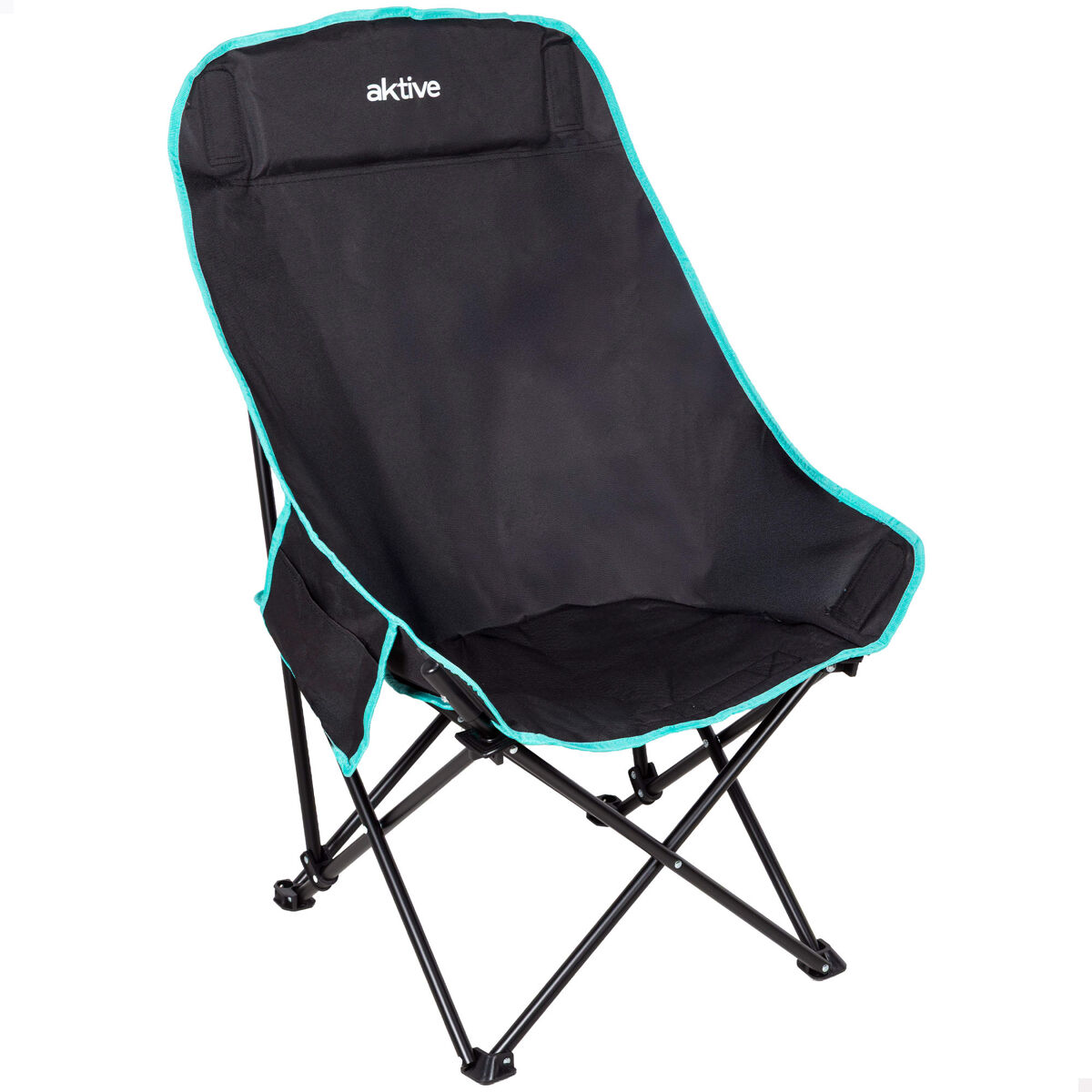 Aktive cadeira de camping dobrável 55x45x90 cm com bolsa de transporte