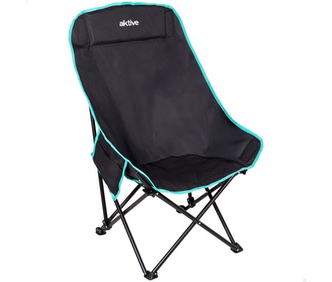 Aktive cadeira de camping dobrável 55x45x90 cm com bolsa de transporte