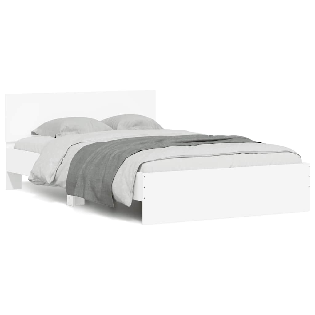 Estrutura de cama de casal moderno com cabeceira 120x200 cm branco