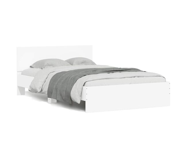 Estrutura de cama de casal moderno com cabeceira 120x200 cm branco