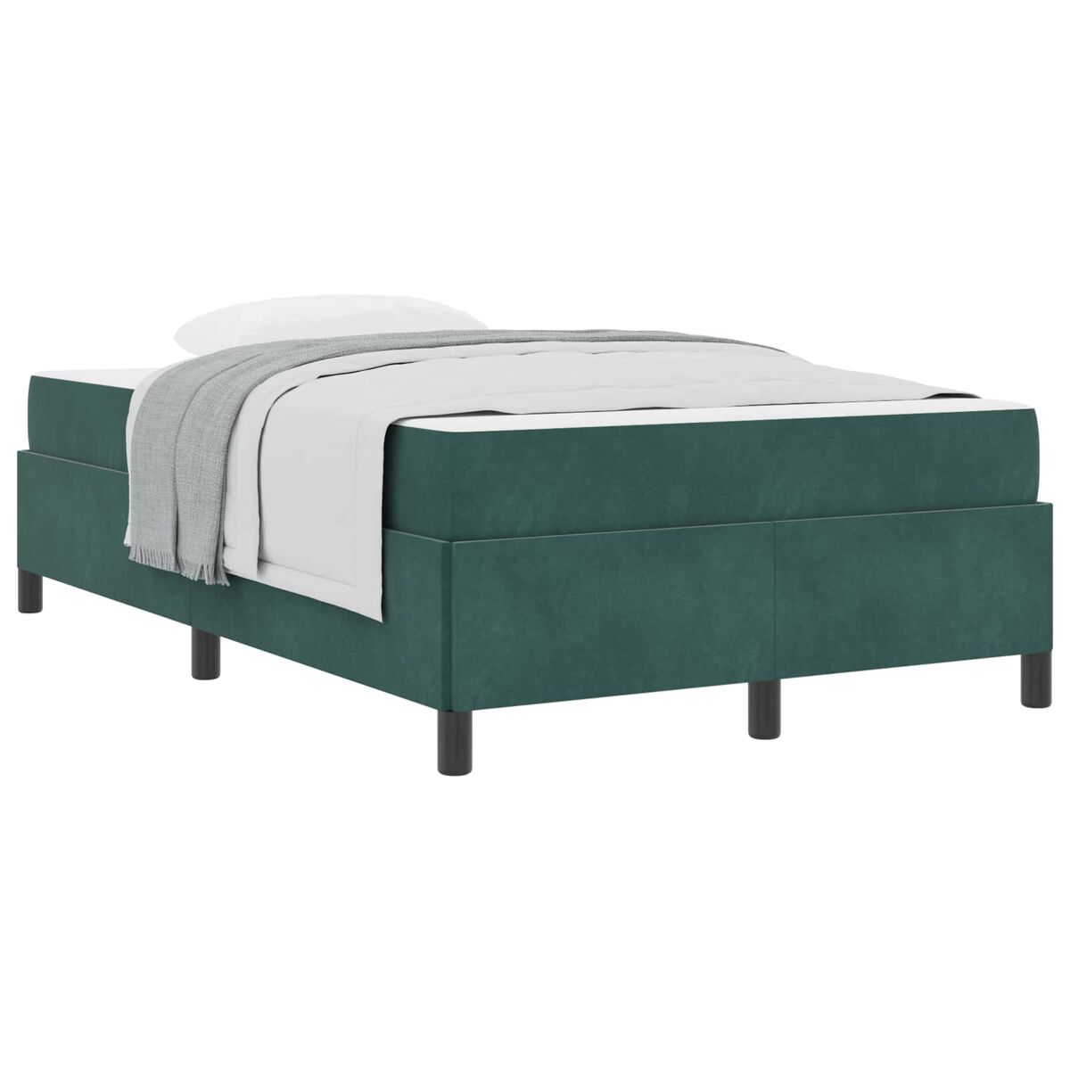 Estrutura da cama de casal moderno com colchão verde escuro 120 x 200 cm tecido