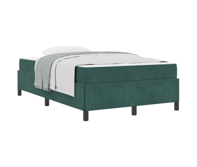 Estrutura da cama de casal moderno com colchão verde escuro 120 x 200 cm tecido