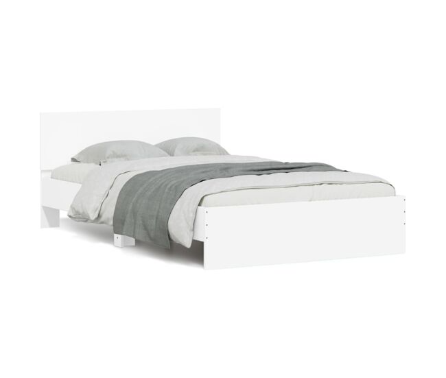 Estrutura de cama de casal moderno com cabeceira 120x190 cm branco