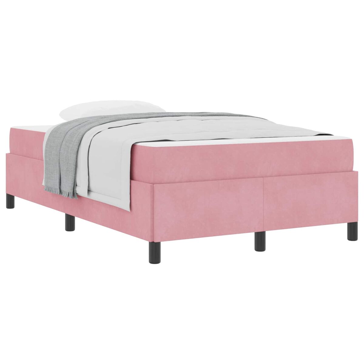 Estrutura da cama de casal moderno com colchão rosa 120 x 200 cm tecido