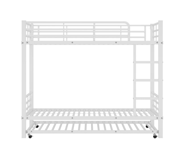 Beliche em ferro forjado 90x200 cm - com cama com gavetão 90x190cm - branco