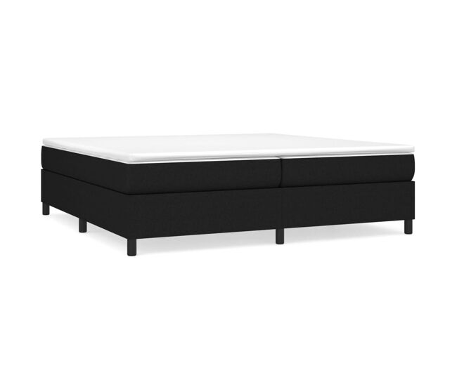 Estrutura de cama de casal moderno com molas 200x200 cm tecido preto