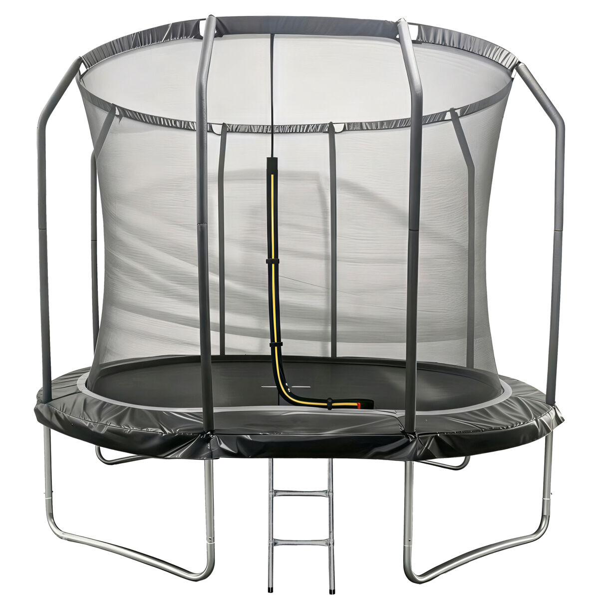 Trampolim oval 305x214cm preto sydney + rede e escada