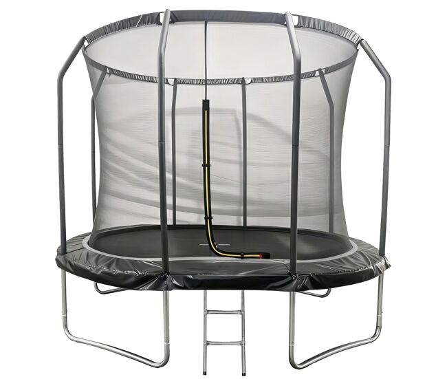 Trampolim oval 305x214cm preto sydney + rede e escada