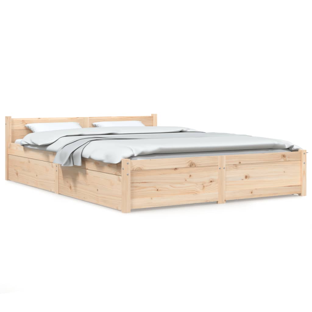 Estrutura de cama de casal moderno com gavetas - 135x190 cm casal