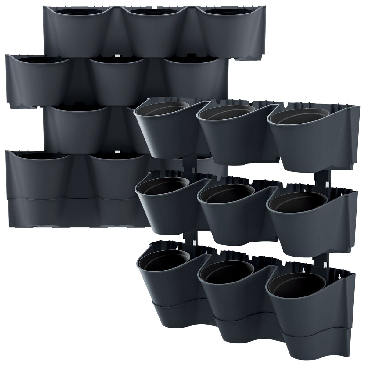 Vaso vertical de plástico prosperplast cascade wall