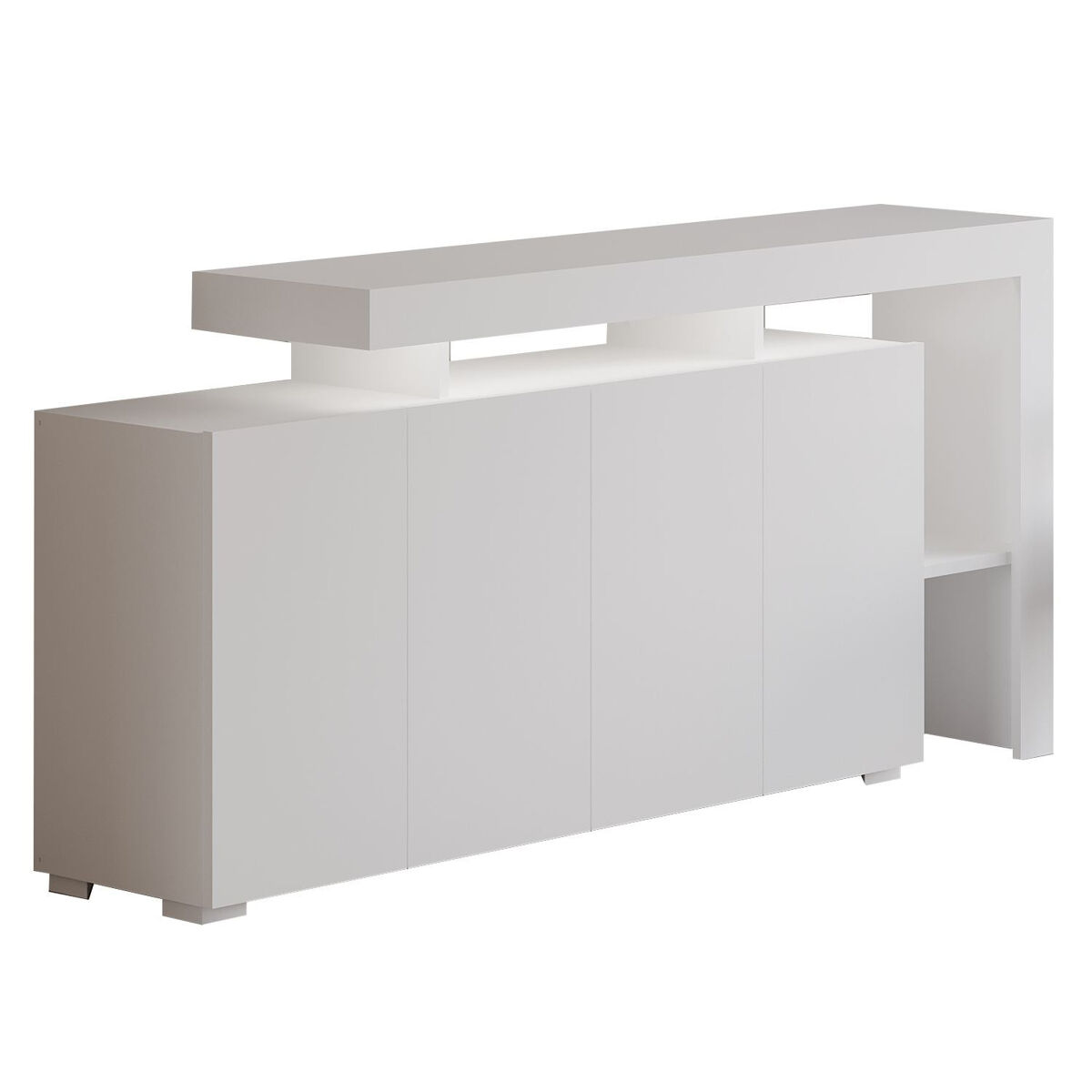 Aparador de madeira  - 170 x 35 x 80 cm - blanc