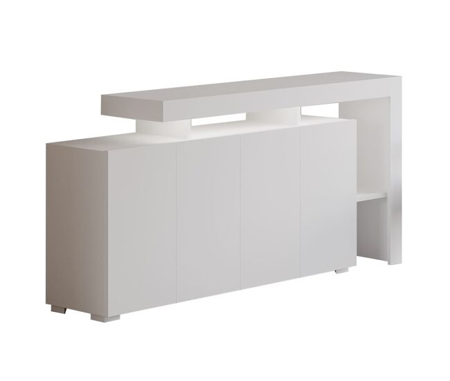 Aparador de madeira - 170 x 35 x 80 cm - blanc