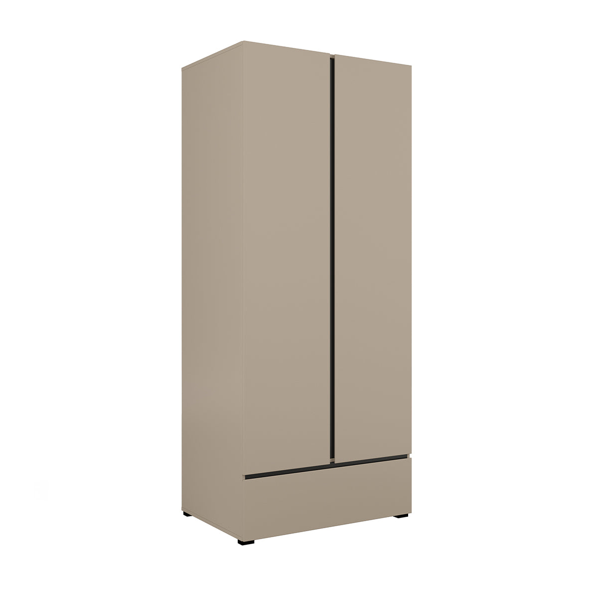 Roupeiro 2 portas 1 gaveta lilia taupe