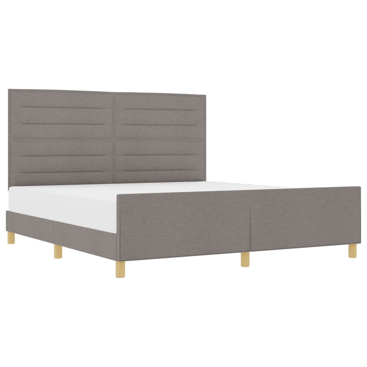 Estrutura de cama dupla - cinzento-acastanhado 180 x 200 cm tecido