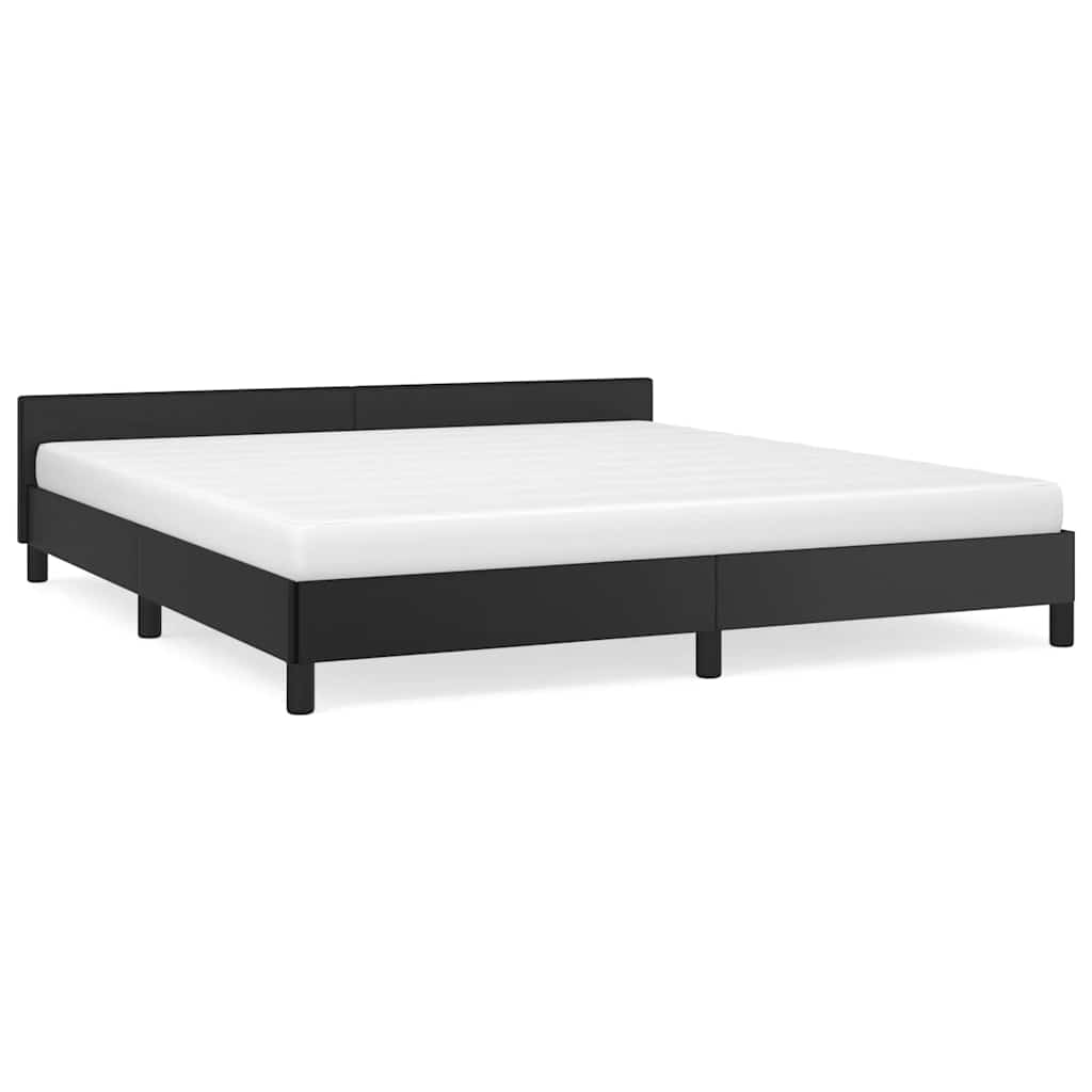 Estrutura cama de casal para adultos c/ cabeceira sem colchão 180x200 cm preto