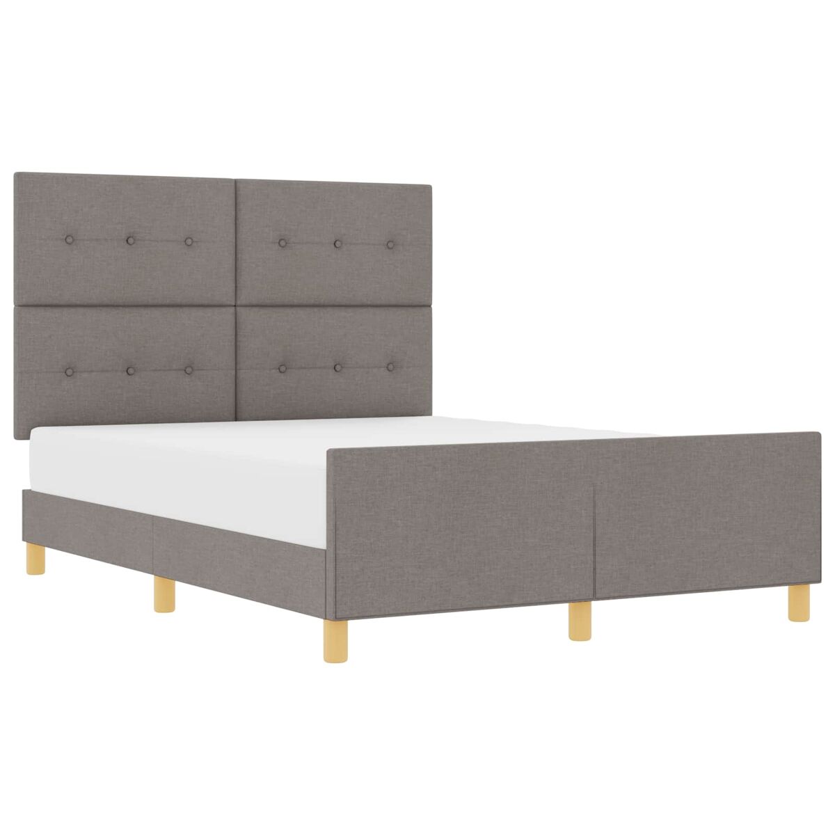 Estrutura de cama dupla - cinzento-acastanhado 160 x 200 cm tecido