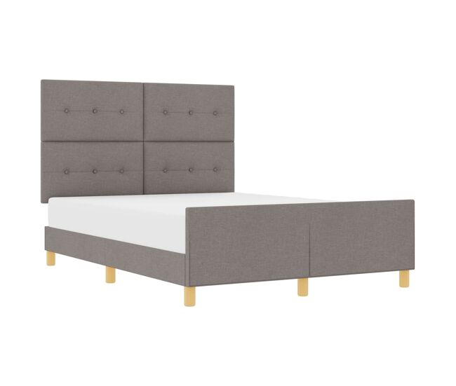 Estrutura de cama dupla - cinzento-acastanhado 160 x 200 cm tecido