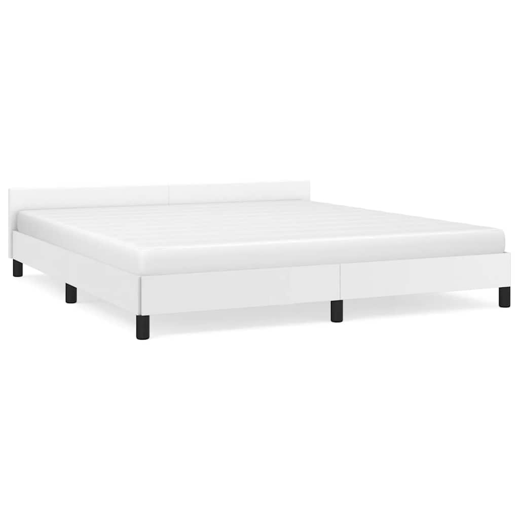 Estrutura de cama dupla para adultos c/ cabeceira - 180x200 cm branco