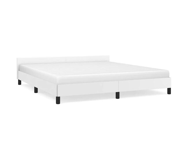 Estrutura de cama dupla para adultos c/ cabeceira - 180x200 cm branco