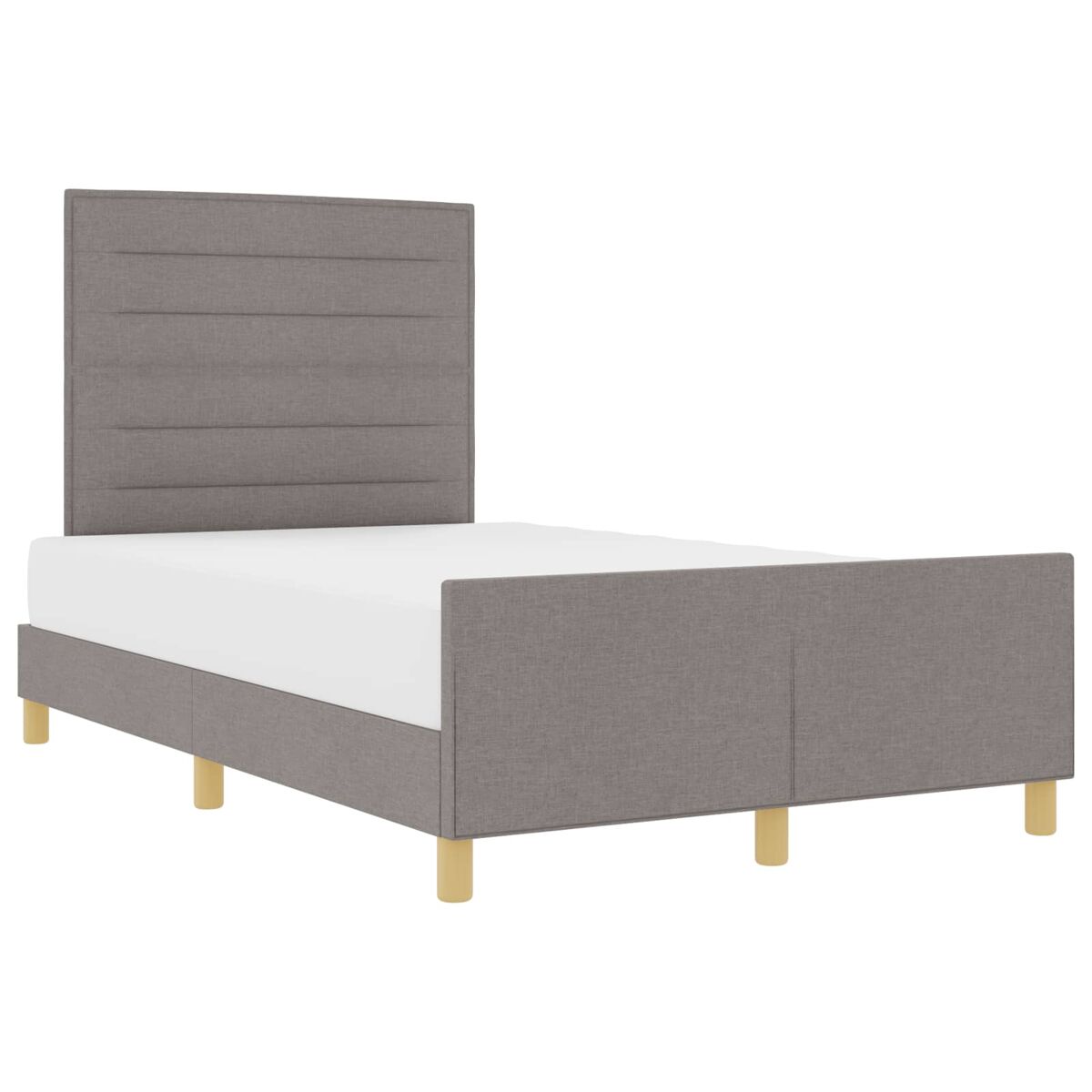 Estrutura de cama dupla - cinzento-acastanhado 160 x 200 cm tecido
