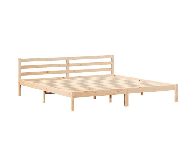 Estrutura de cama de casal king size - castanho 225,5 x 185,5 x 69,5 cm