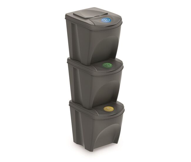 Keden sortibox conjunto de 3 latas de lixo