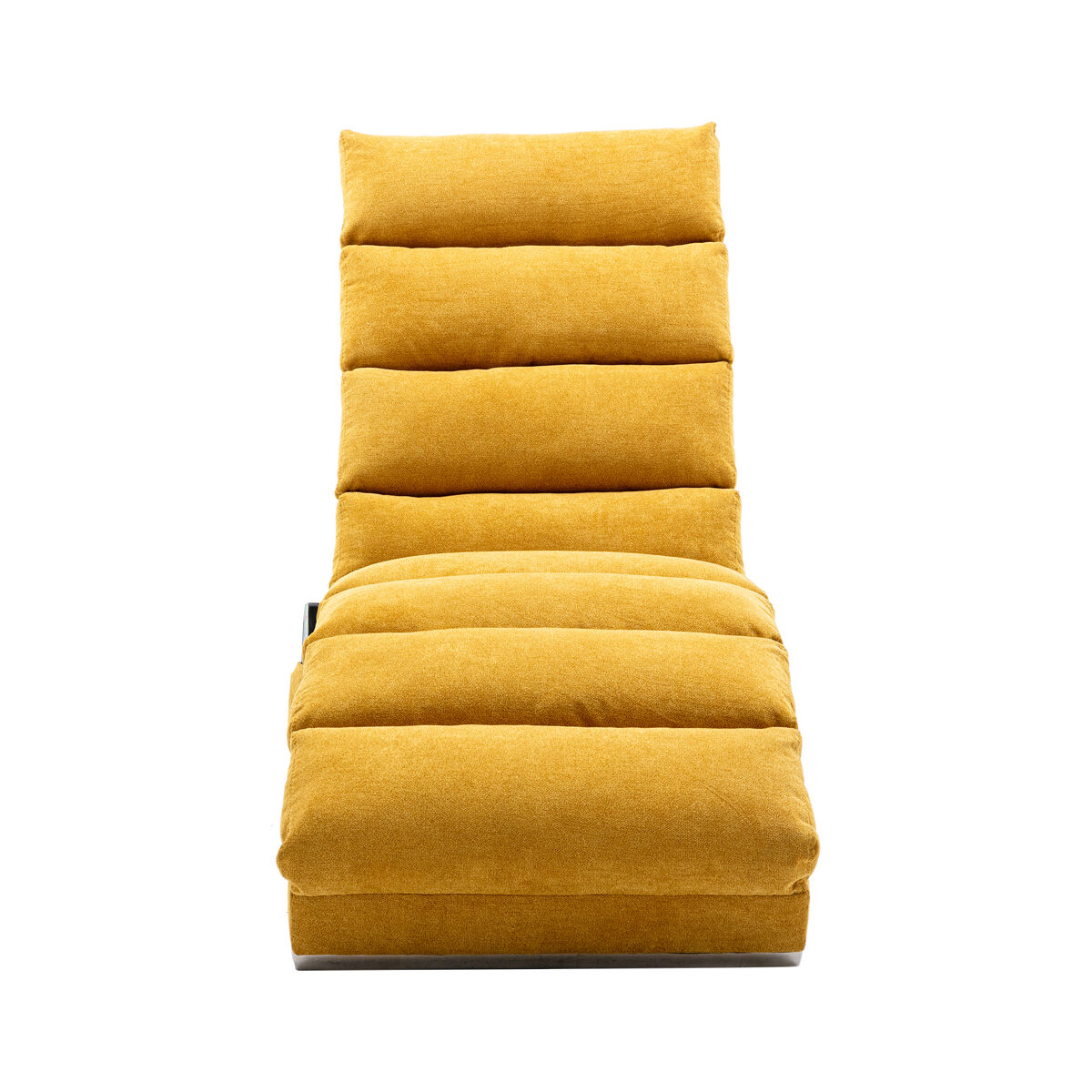 Sofá reclinável individual - apoio corporal completo, vibração suave, bolsos laterais - jaune mostarda
