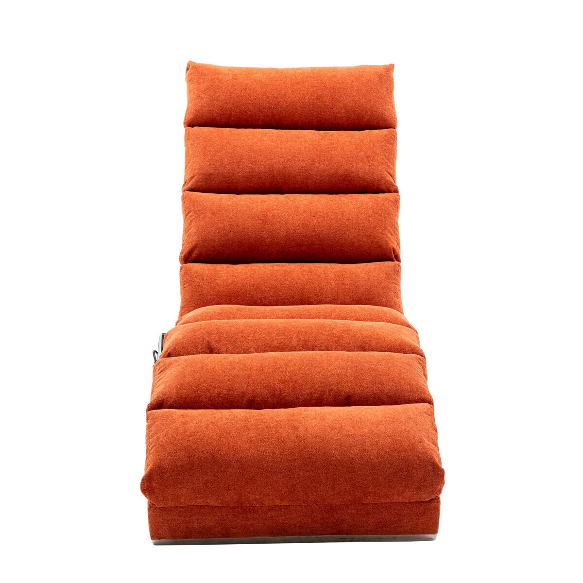Sofá reclinável fixo - apoio total, vibração suave, bolsos laterais - orange