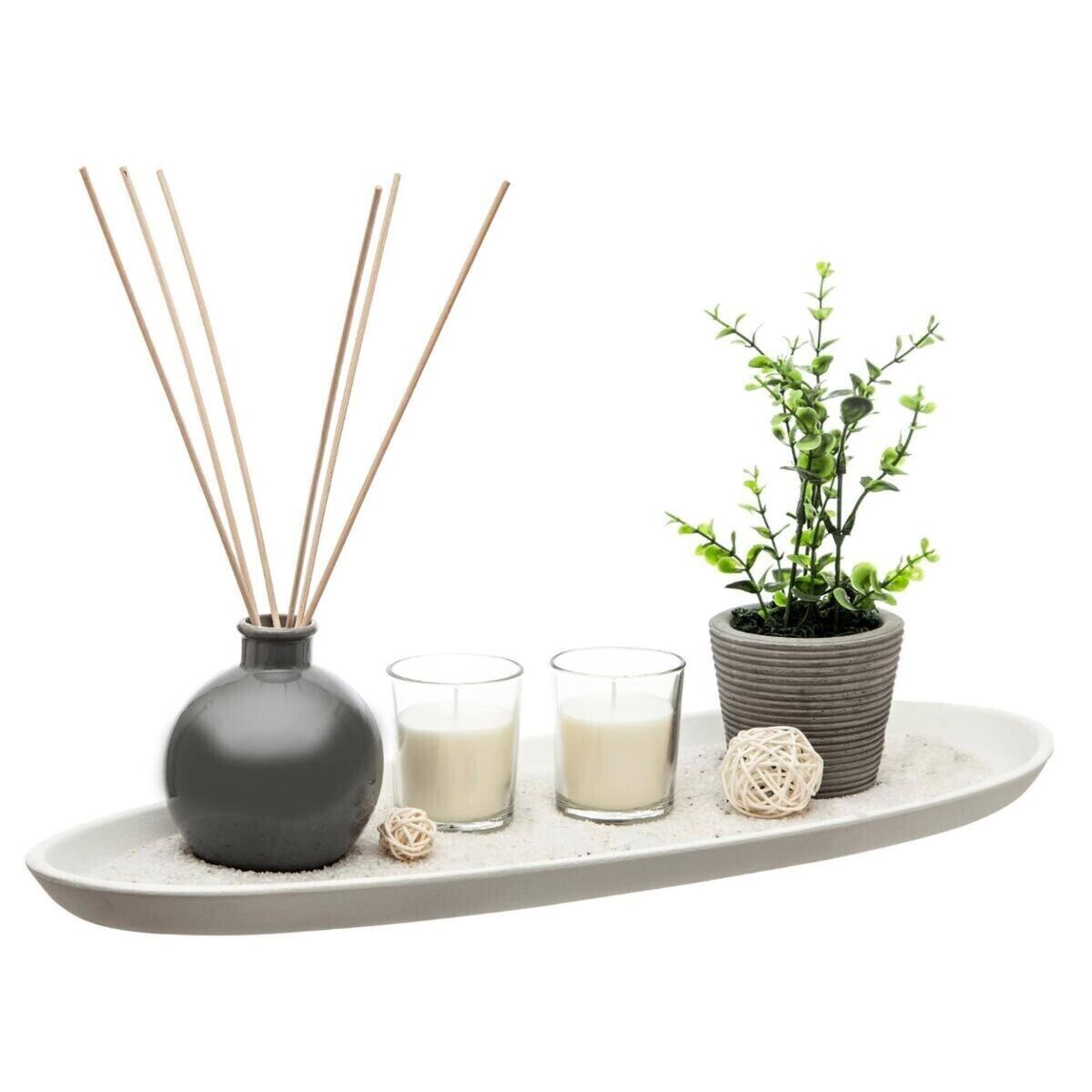 Conjunto de fragrâncias 'ylang' da well home com bandeja