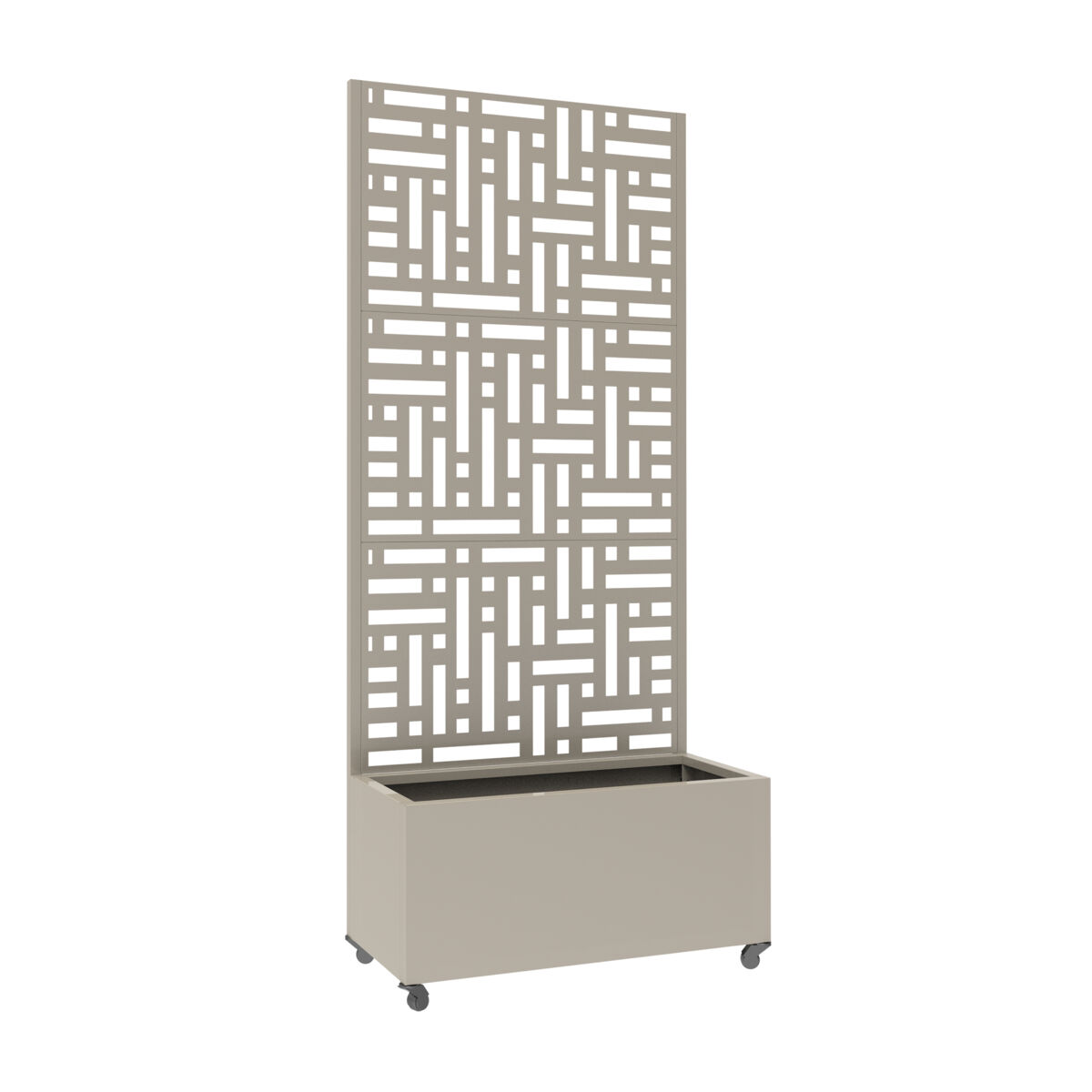 Divisória bernalda com floreira aço 190 x 82 x 38 cm bege alho casa.pro