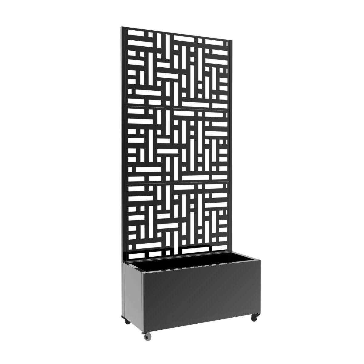 Divisória bernalda com floreira acier 190 x 82 x 38 cm gris antracite casa.pro