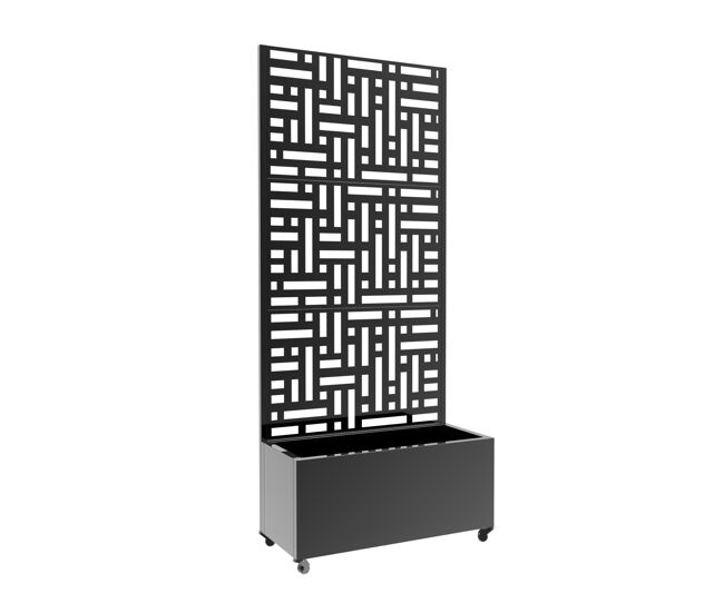 Divisória bernalda com floreira acier 190 x 82 x 38 cm gris antracite casa.pro