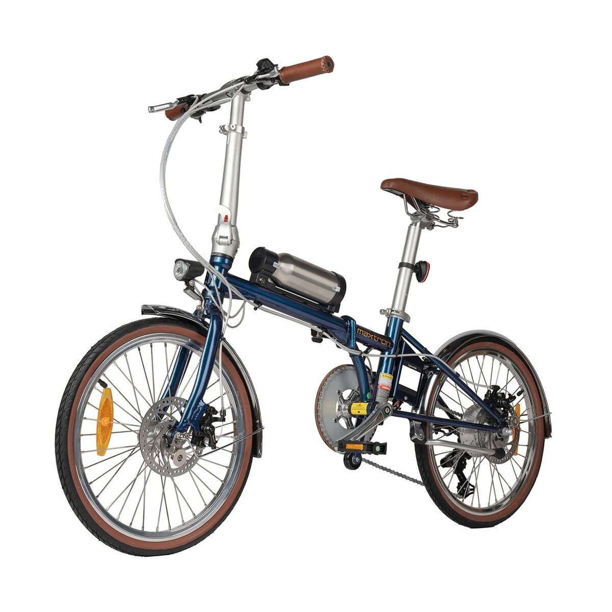 Bicicleta elétrica maxturn smart20 - motor 250w bateria 36v5.2ah pneus de 20” travões a disco mecânicos - roxo