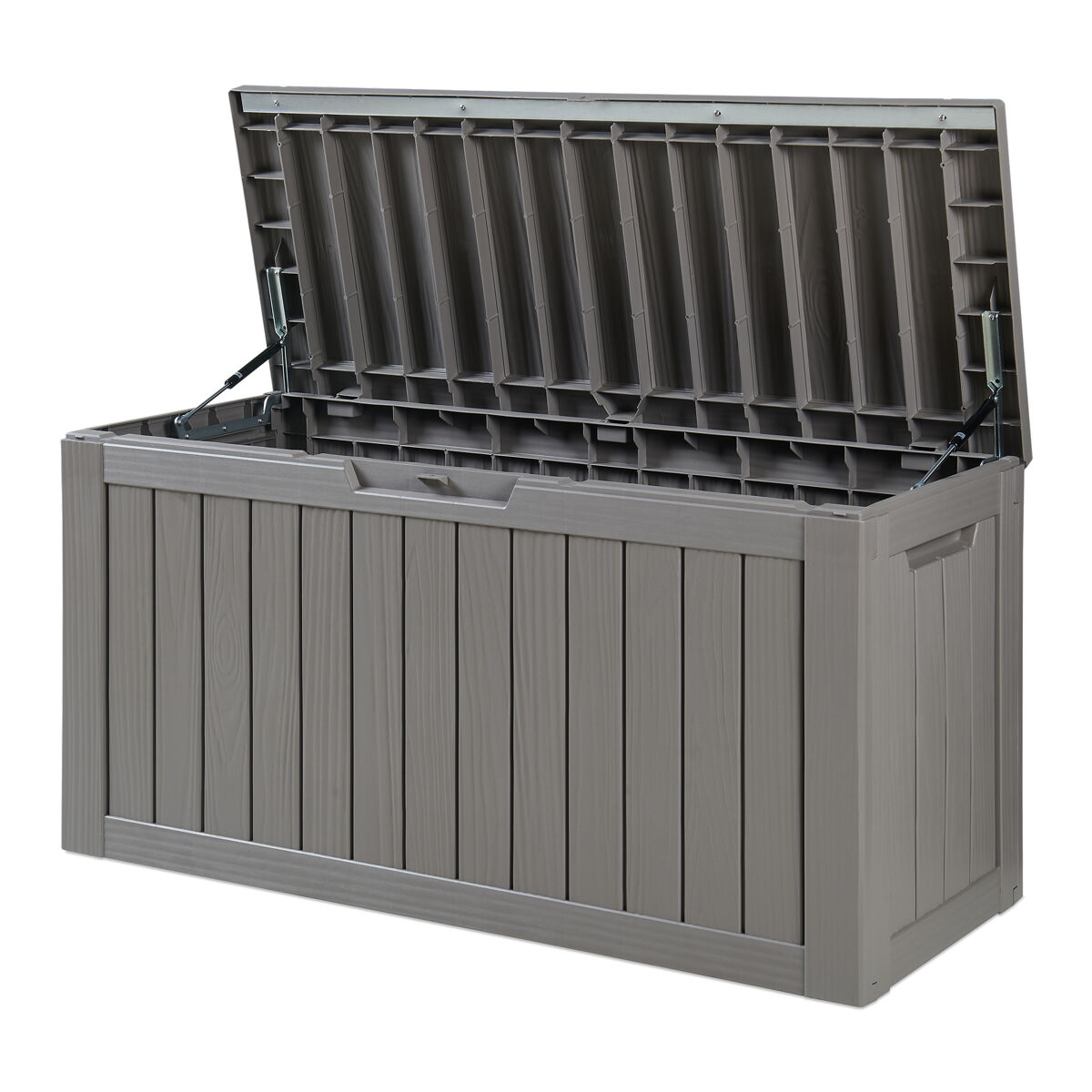Caixa de arrumação vades 300 l plástico 117x47x59 cm cinzento claro [casa.pro]
