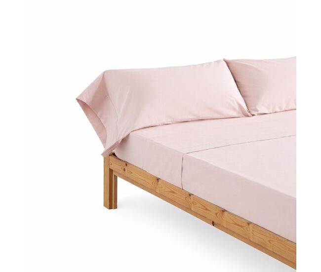 Conjunto de lençóis design rosa pálido cama 135cm (3 peças) donegal collections
