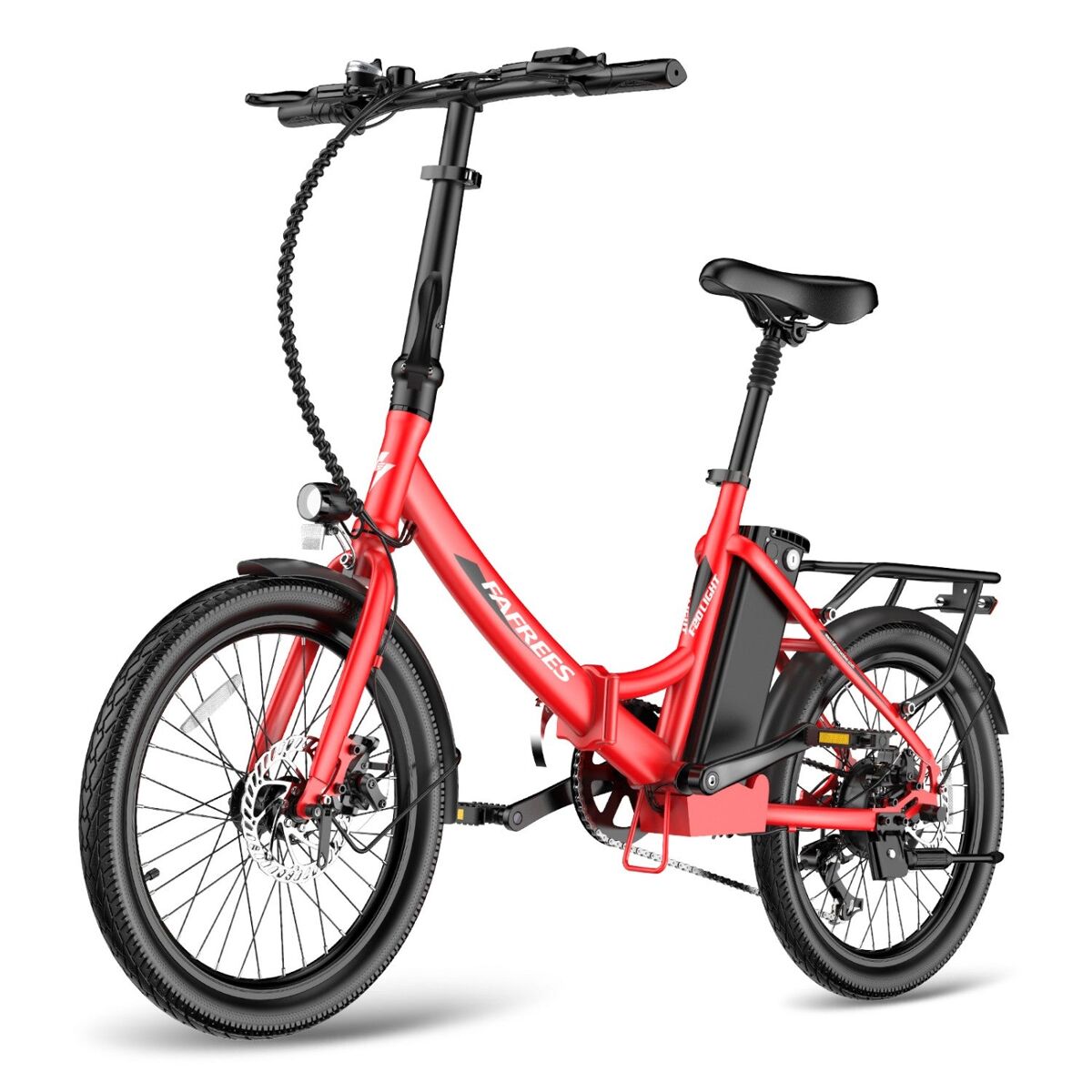 Bicicleta elétrica | fafrees | f20 light | 250w 36v20ah 20" disco - vermelho