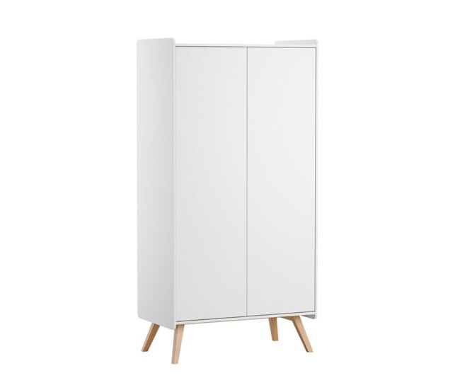 Roupeiro de 2 portas vox vintage blanc e madeira