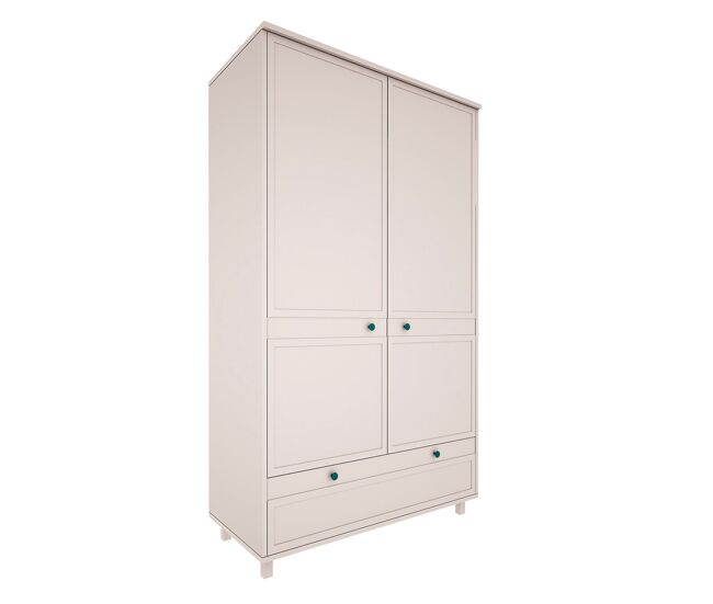 Roupeiro 2 portas 1 gaveta wood luck gabriel caxemira