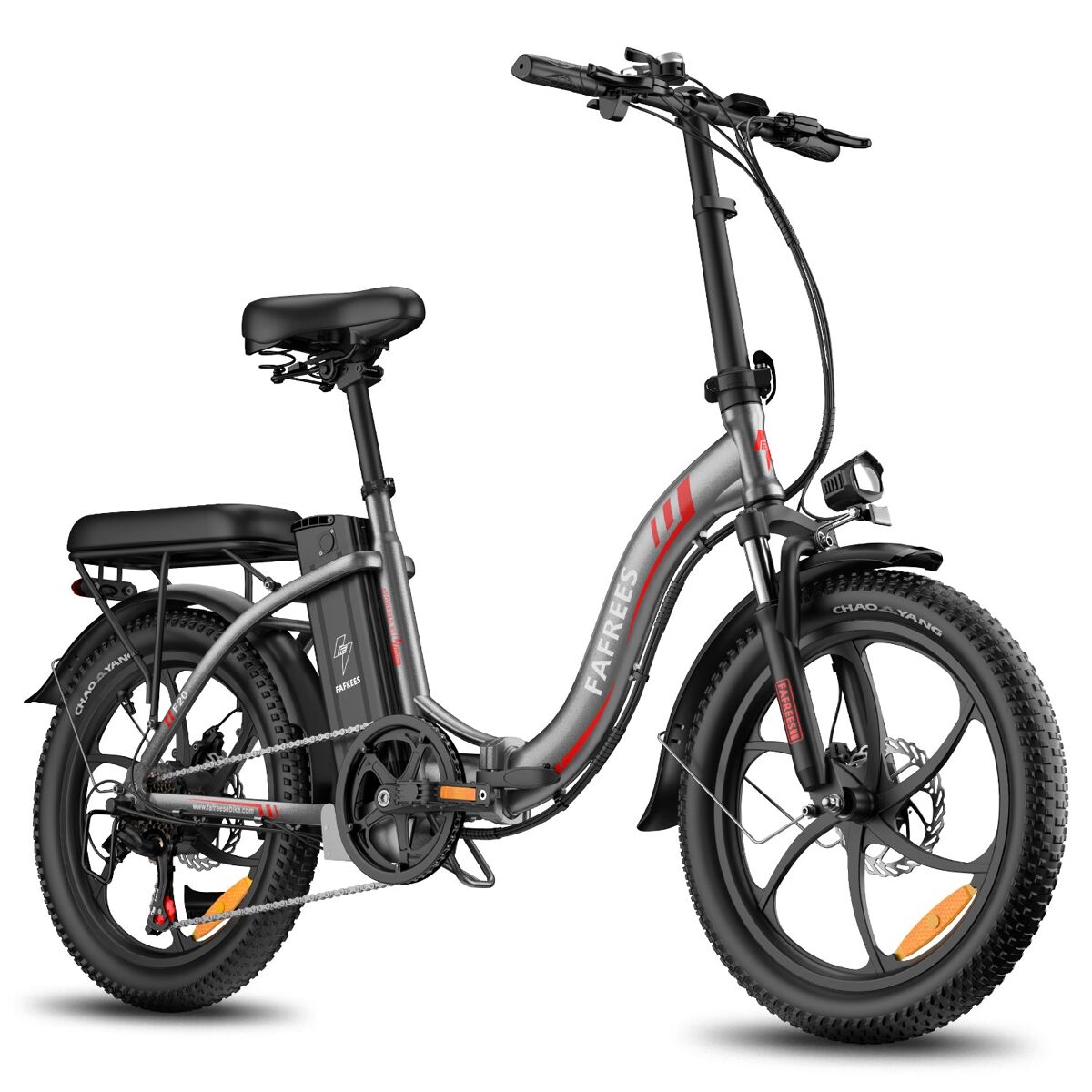 Fafrees f20 e-bike - motor 250w, bateria 36v18ah, 20 polegadas, travão a disco mecânico - cinzenta