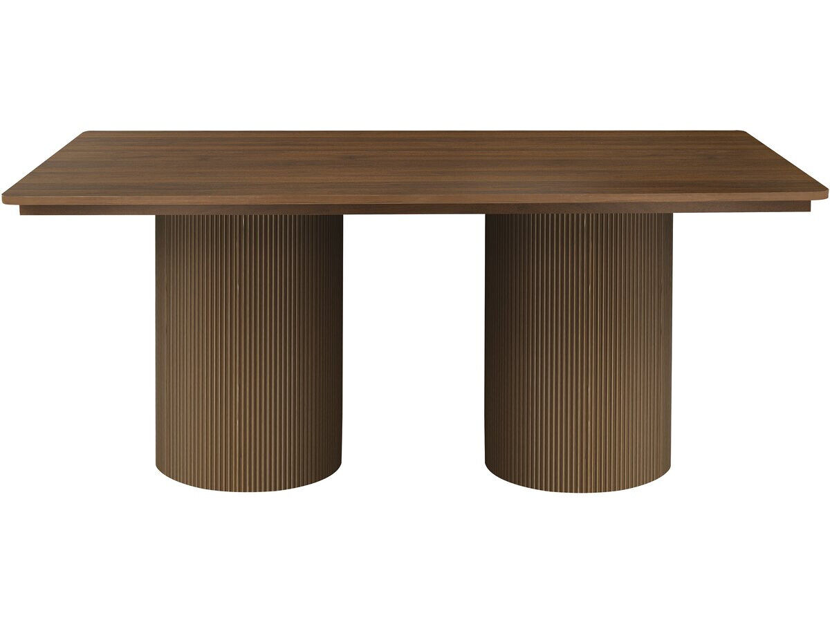 Mesa de jantar oval de madeira "zénith" - 180 cm - assentos 8 - castanho