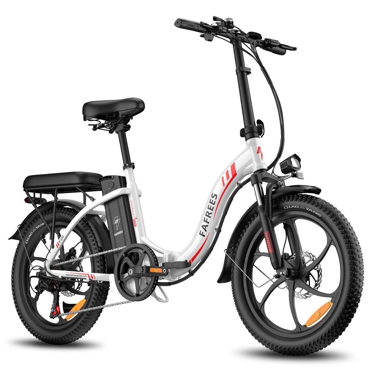 Fafrees f20 e-bike - motor 250w, bateria 36v18ah, disco, 20", - branca
