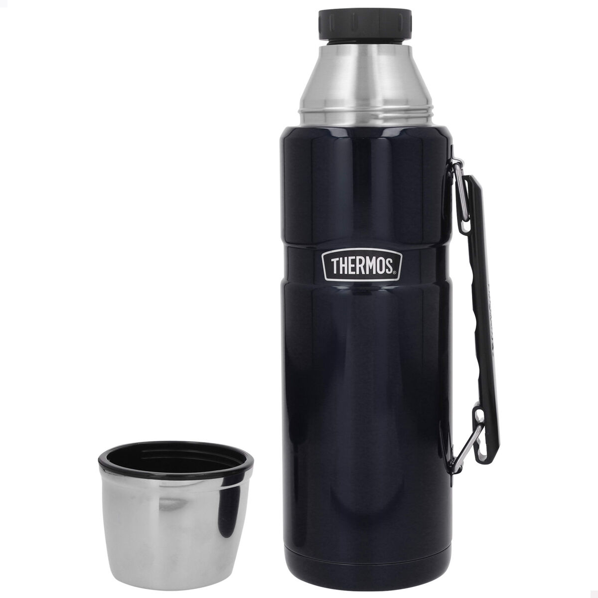 Thermos garrafa térmica de acier inox 1,2l bleu com pega