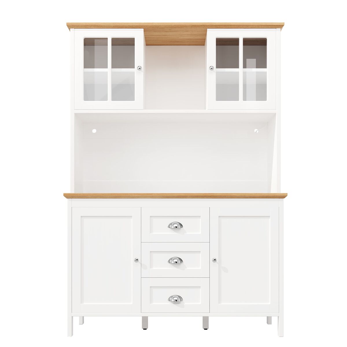 Armário alto 120x40x179 cm - 4 portas, 3 gavetas, led - blanc
